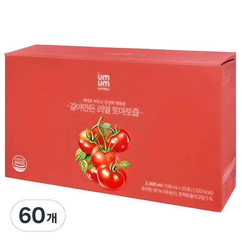 움움 갈아만든 리얼 토마토즙, 100ml, 60개