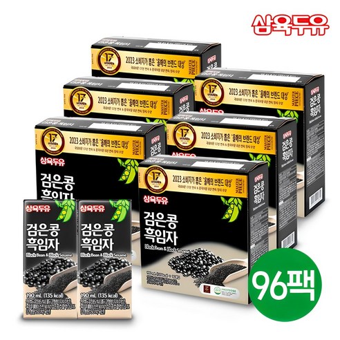 삼육두유 검은콩흑임자, 48개, 190ml