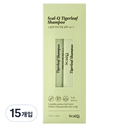 스칼큐 여행용 스틱 타이거립 일회용 샴푸 허브 시트러스향, 3개, 50ml