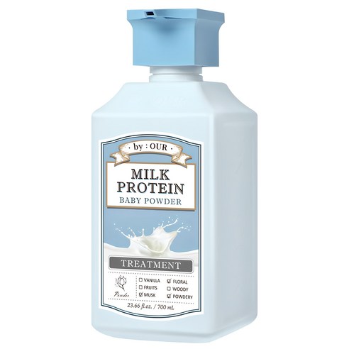 바이아우어 밀크프로틴 트리트먼트 베이비파우더향 700ml, 1개