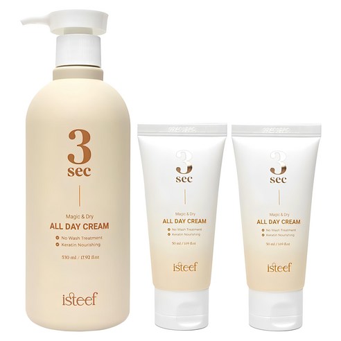 이스티프 3sec 노워시 펌염색전후처리 올데이크림 대용량 트리트먼트 530ml+50ml+50ml (2세트)