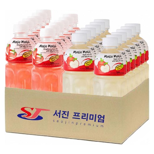 (서진프리미엄) 모구모구 2종혼합(딸기+사과) 320mlx24ea, 24개, 320ml