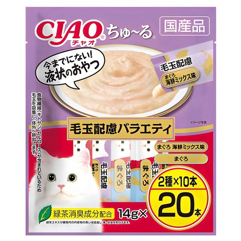 챠오 고양이 츄르 헤어볼케어 짜먹는 간식, 참치, 14g, 1개