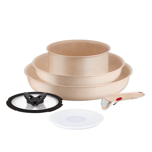 테팔 매직핸즈 인덕션 딜라이트 프라이팬 멀티 6종 세트 (프라이팬 24cm + 프라이팬 28cm + 편수냄비 18cm + 유리뚜껑 18cm + 밀폐뚜껑18cm + 분리형 손잡이), 베이지, 프라이팬 24cm + 프라이팬 28cm + 편수냄비 18cm + 유리뚜껑 18cm + 밀폐뚜껑18cm + 분리형 손잡이