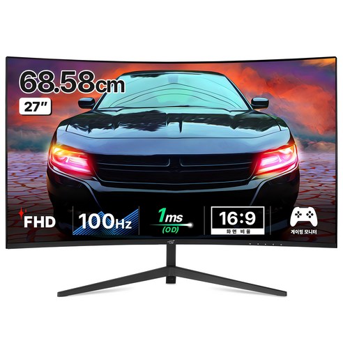 어드밴스원 FHD 68.6cm 커브드 보더리스 게이밍 모니터 M270CG75H