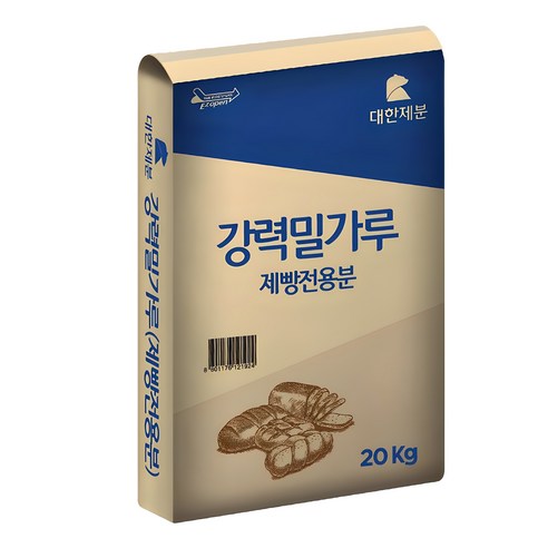 대한제분 강력분 제빵용 코뿔소 밀가루, 20kg, 4개