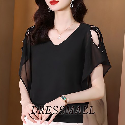 너플러탑 라인 라틴 밸리 댄스복 여성 상의 탑, 블랙, XL