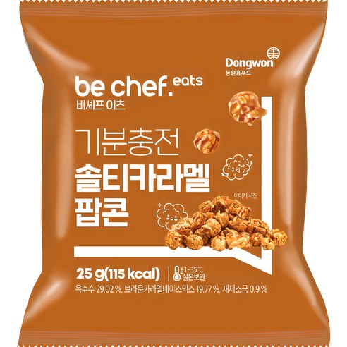 비셰프이츠 기분충전 솔티카라멜 팝콘, 25g, 3개