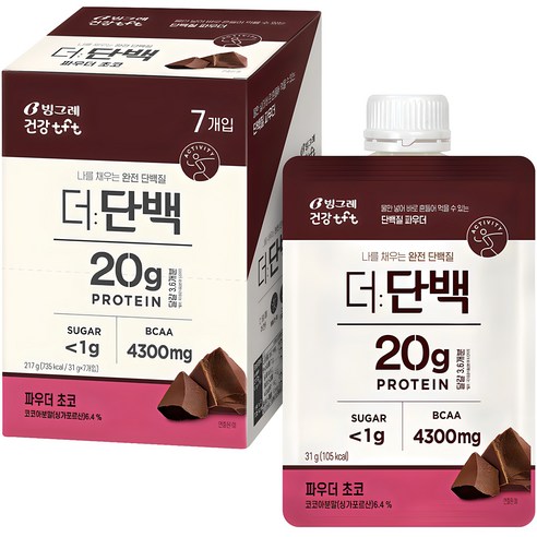 더단백 tft 파우더 초코 다이어트식품 7개입, 1개, 31g