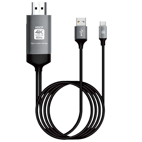  홈플래닛 4K UHD 60Hz C타입 to HDMI 미러링 충전케이블 2m NETFLIX, 1개 