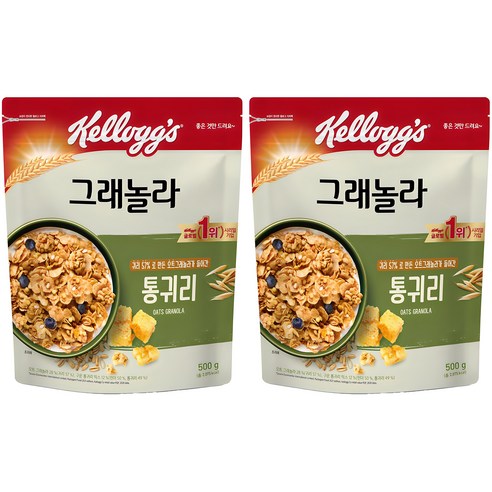 켈로그 통귀리 그래놀라, 500g, 4개