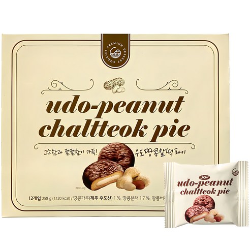 청우식품 우도땅콩 초코 찰떡파이, 258g, 1개 딸기크런치 청우식품 우도땅콩 초코 찰떡파이, 258g, 1개 딸기크런치