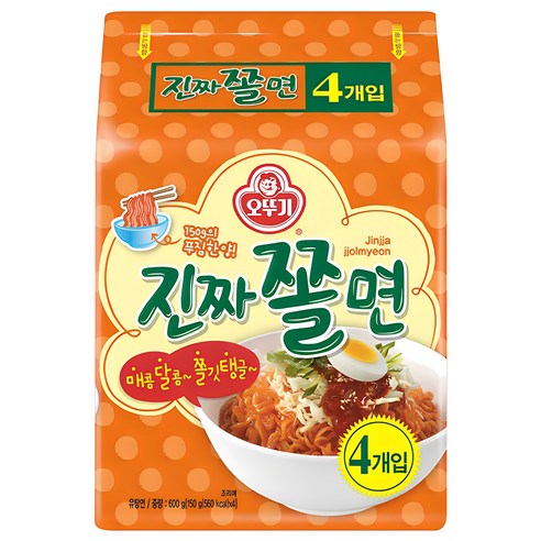 오뚜기 진짜쫄면, 150g, 8개