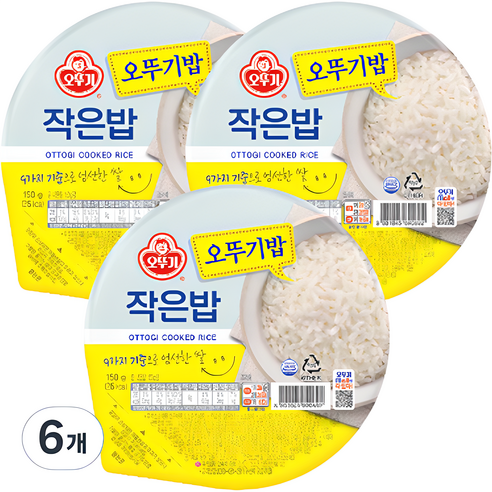 오뚜기 작은밥, 150g, 6개 괌