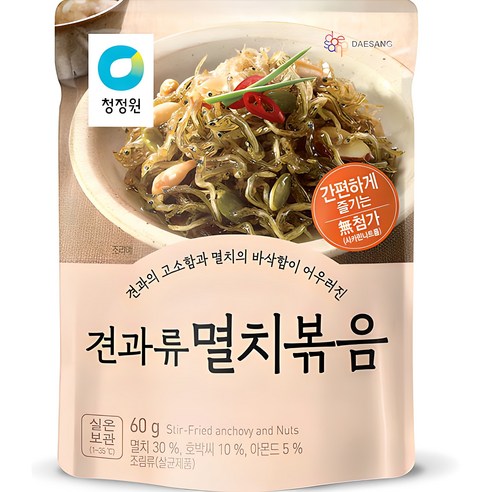 청정원 견과류 멸치볶음, 60g, 3개