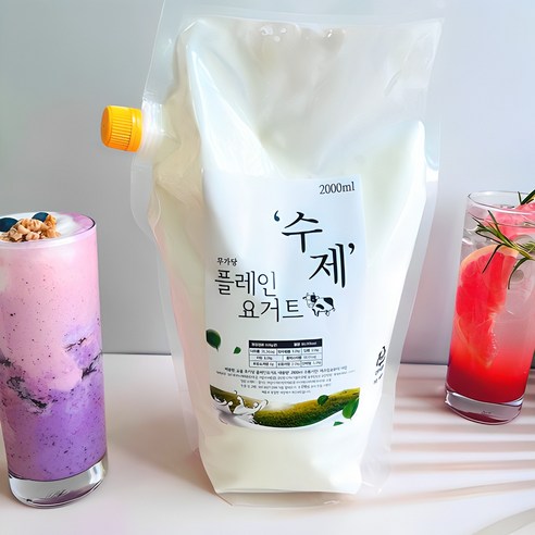 요거몰 수제 무가당 플레인 요거트 2000ml / 1000ml, 1개, 2L 매일바이오요거트