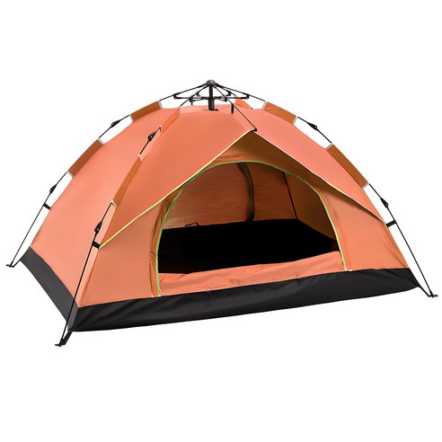 원터치 백 패킹 텐트 고급형, 그린, 3~4인용