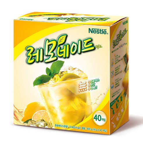 네슬레 레모네이드 에이드 분말, 15g, 40개입, 6개