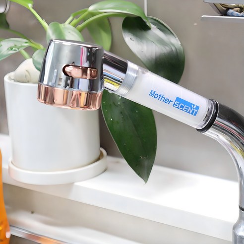 쿠쿠연수기 추천 상품마더센트 주방용 싱크대 수도꼭지 녹물필터헤드 핸디형 로즈골드 + 필터 7p 세트 제품 사진