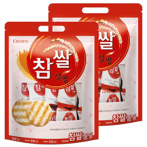 크라운 참쌀설병, 128g, 1개