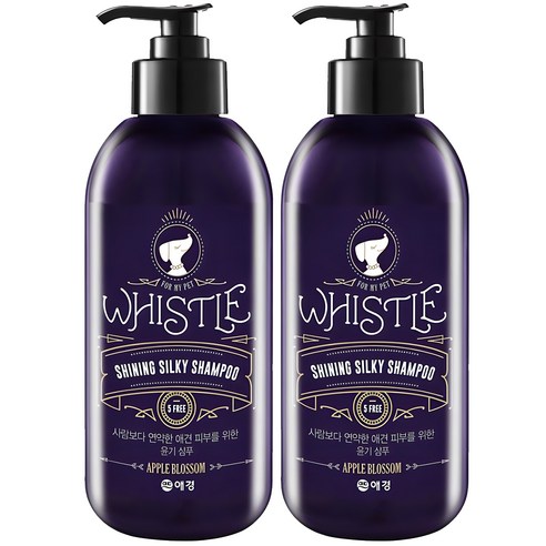 휘슬 샤이닝 실키 애견샴푸, 500ml, 2개