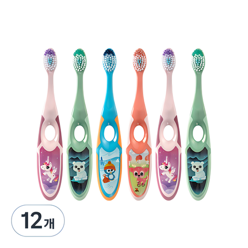 조르단 스텝 2단계 유아칫솔, 랜덤발송, 1개입, 12개