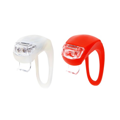 잘츠만 실리콘 바이크 LED 라이트 2종 세트, 화이트, 레드, 1세트