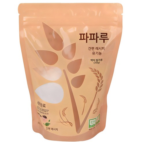 파파루 간편레시피 유기농 이유식 쌀 백미 초기 350g, 1개