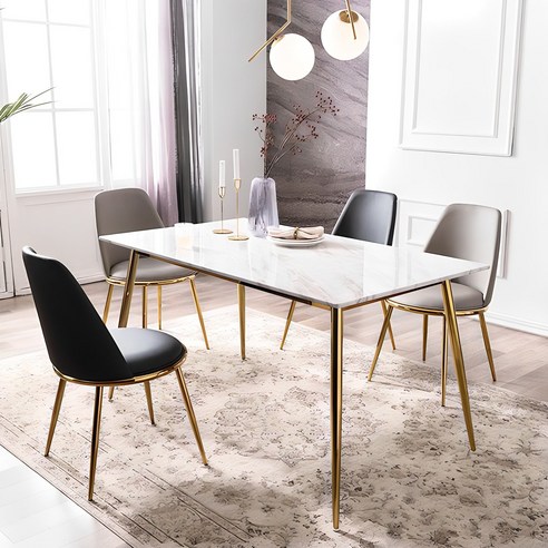 대리석식탁 추천 상품채우리 모딜리아니 대리석 골드 4인 6인 식탁 테이블 제품 사진