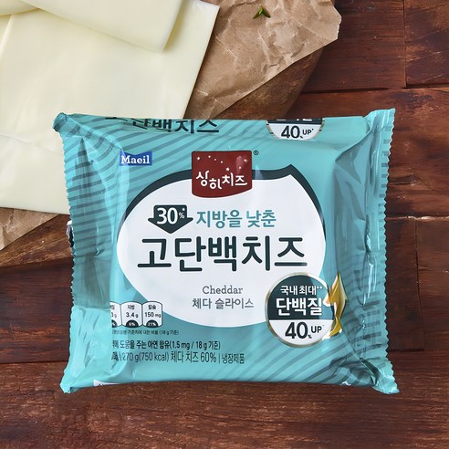 상하치즈 지방을 낮춘 고단백 치즈, 18g, 15개입, 1개