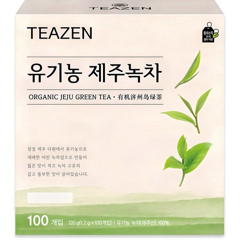 티젠 제주 녹차 1.2g, 100개입, 1팩