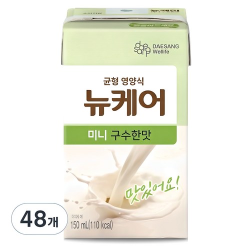 대상웰라이프 뉴케어 균형 영양식 미니 구수한맛, 150ml, 48개