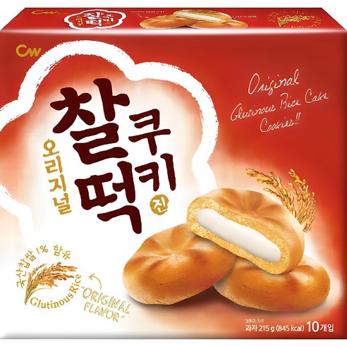 청우식품 찰떡쿠키 오리지널 10p 개당 중량 × 수량, 215g × 1개 섬네일