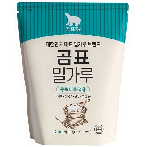 곰표 밀가루 중력 다목적용, 1개, 2kg