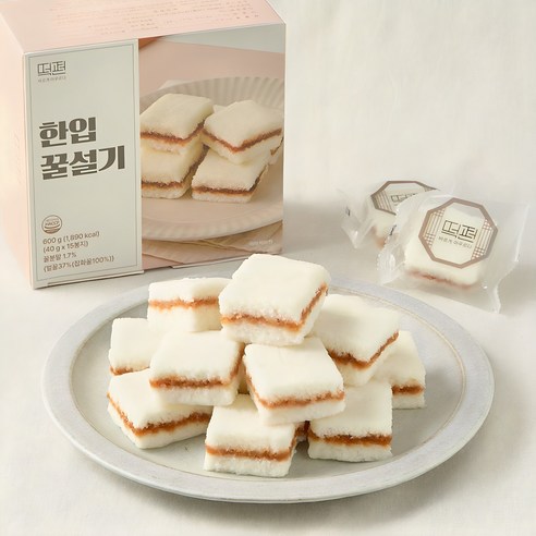 떡편 갓 만든 한입 꿀설기, 40g, 15개입, 1개
