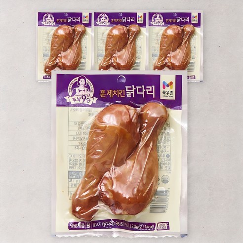 주부구단 훈제치킨 닭다리 2입, 120g, 8개