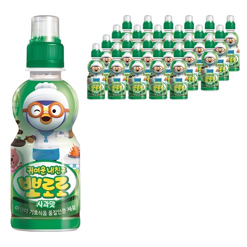 팔도 뽀로로 사과맛 어린이음료 235ml, 24개