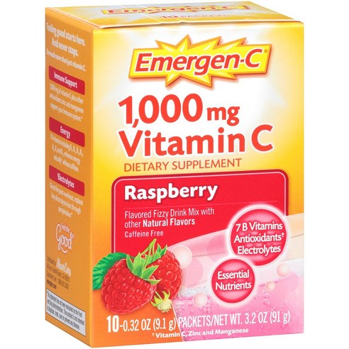 Emergen-C 維他命C沖泡粉隨身包 覆盆子口味 酷澎 - 天天低價，你的日常所需都在酷澎