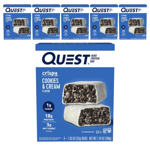 888849011599 Bar Cookies Cream Crispy Hero Protein QUEST QUEST 高蛋白能量棒 Quest Nutrition