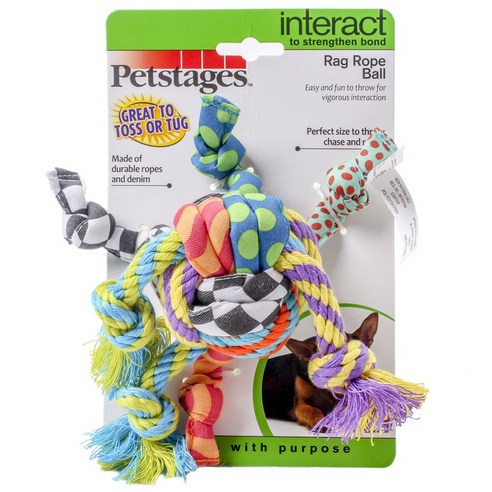 Petstages rag rope outlet ball