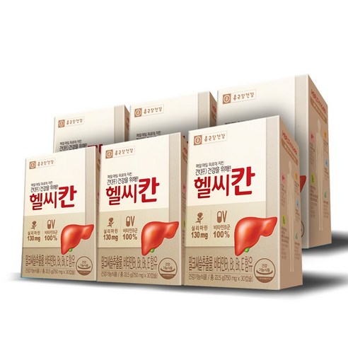 종근당건강 헬씨칸 밀크씨슬 영양제 30정, 30캡슐, 6개