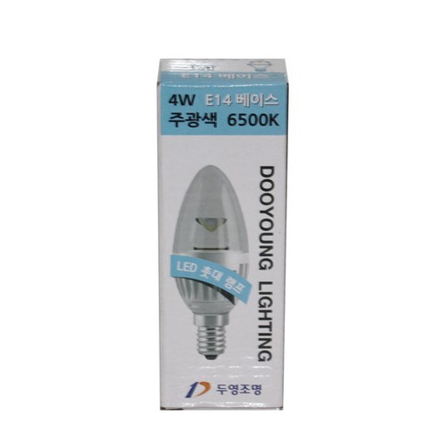 두영 LED 촛대구 4W, 주광색, 1개