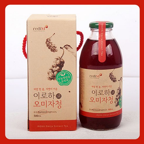 [이로하] 무농약 이로하 오미자청 500ML, 1개