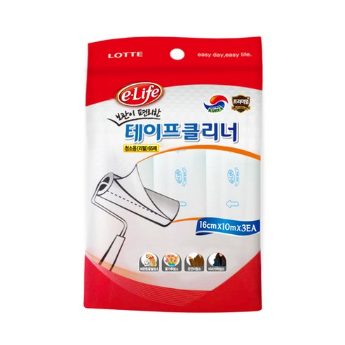 롯데이라이프 NEW 테이프 크리너 청소용, 3개입, 1개