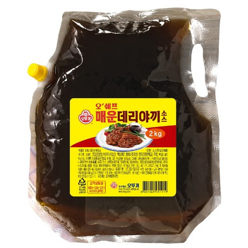 오뚜기 오쉐프 매운데리야끼 소스, 2kg, 1개