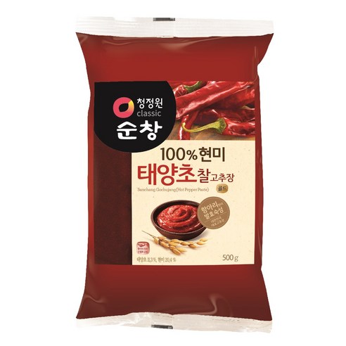 청정원순창 태양초 현미 찰고추장, 500g, 1개
