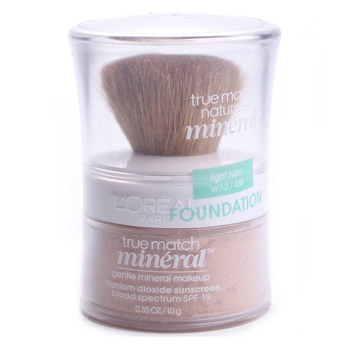 L''Oreal 트루 매치 미네랄 파운데이션 SPF 19 10g, Light Ivory, 1개