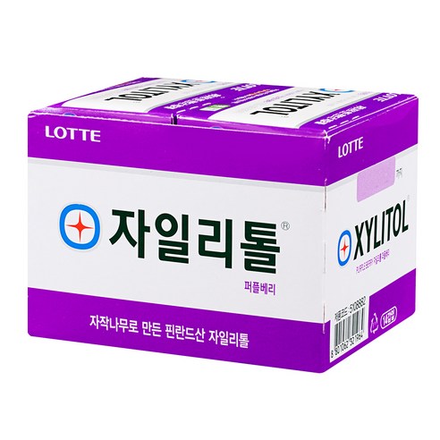 롯데제과 자일리톨 판 23g, 퍼플베리, 14개