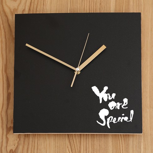 캘리그라피 엣지 벽시계 you are special, 블랙