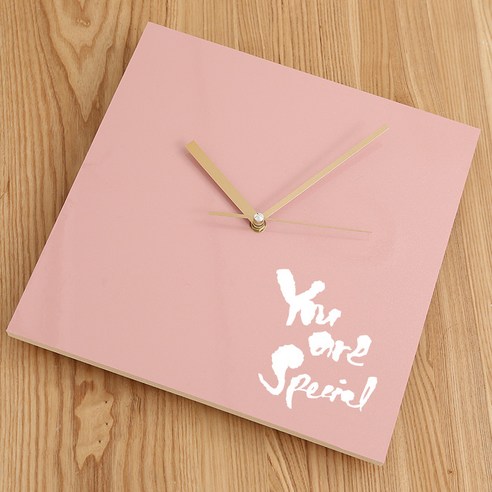 캘리그라피 엣지 벽시계 you are special, 핑크
